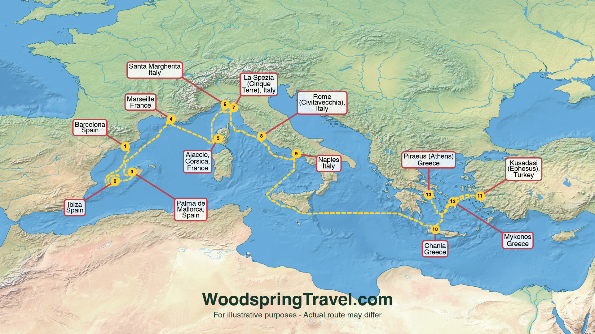 Route Illustration - Actual route may differ