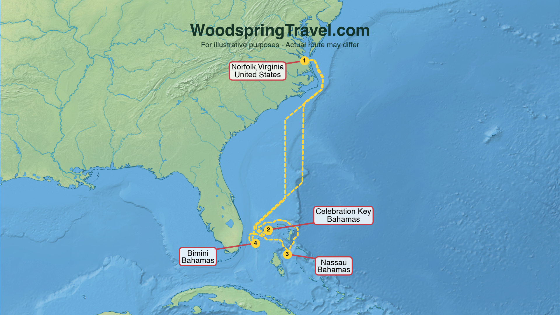 Route Illustration - Actual route may differ