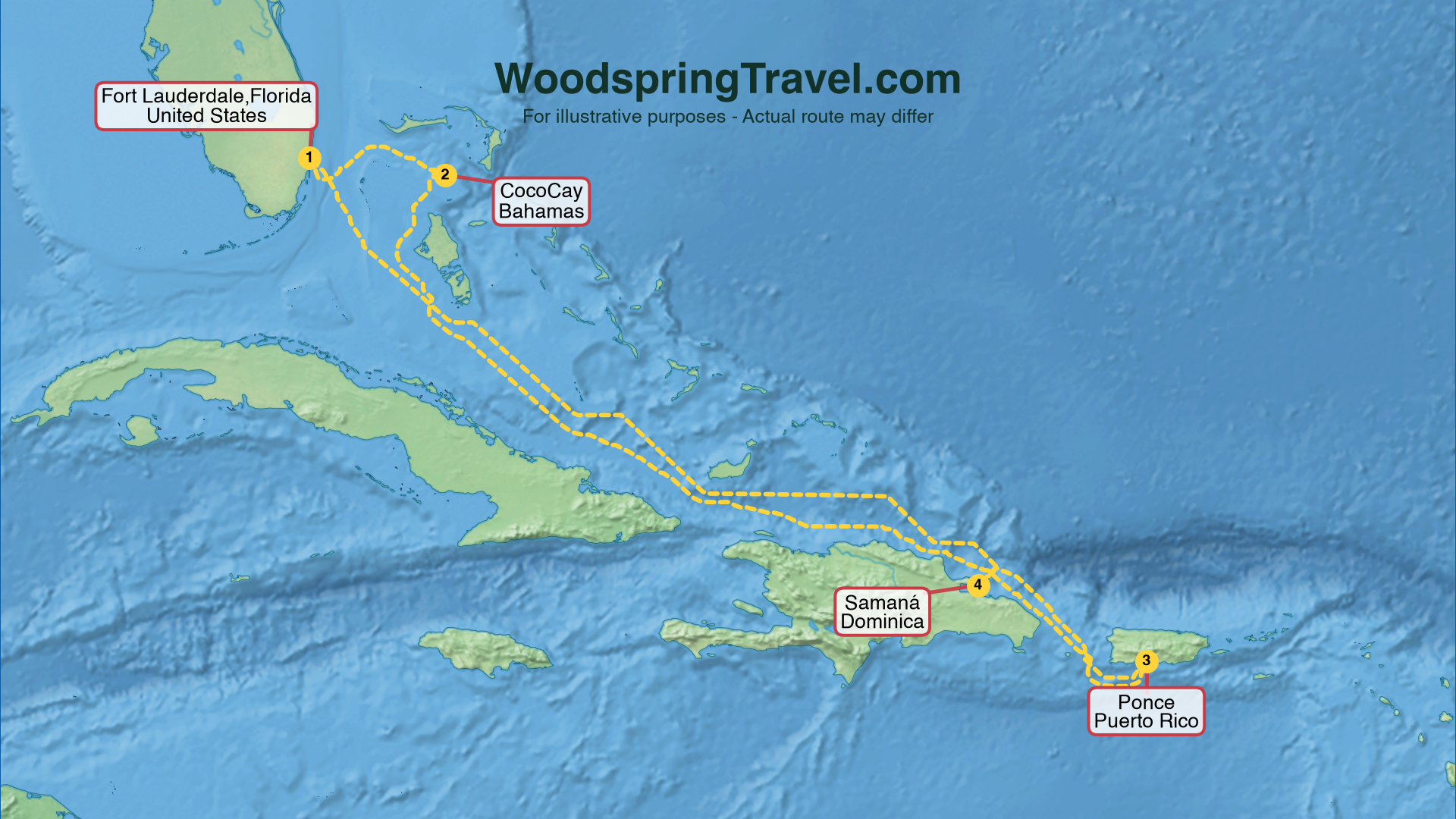 Route Illustration - Actual route may differ