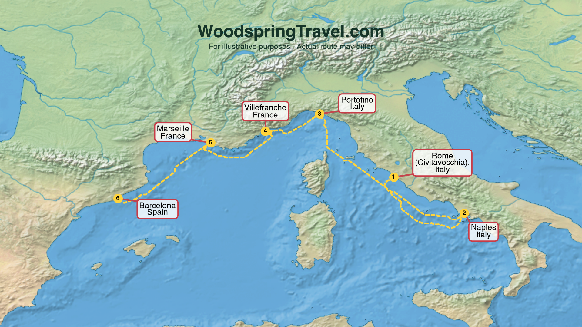 Route Illustration - Actual route may differ