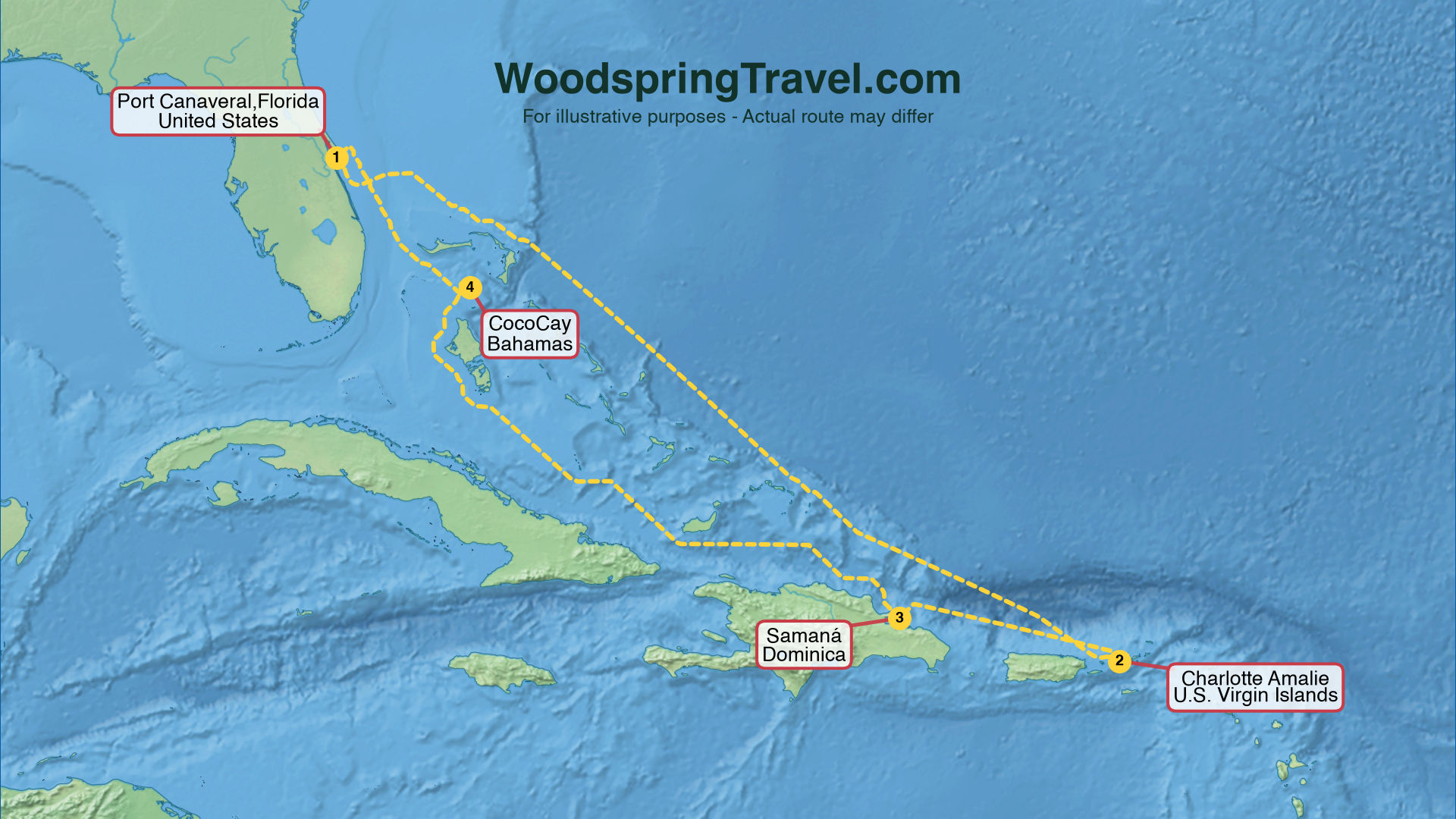 Route Illustration - Actual route may differ