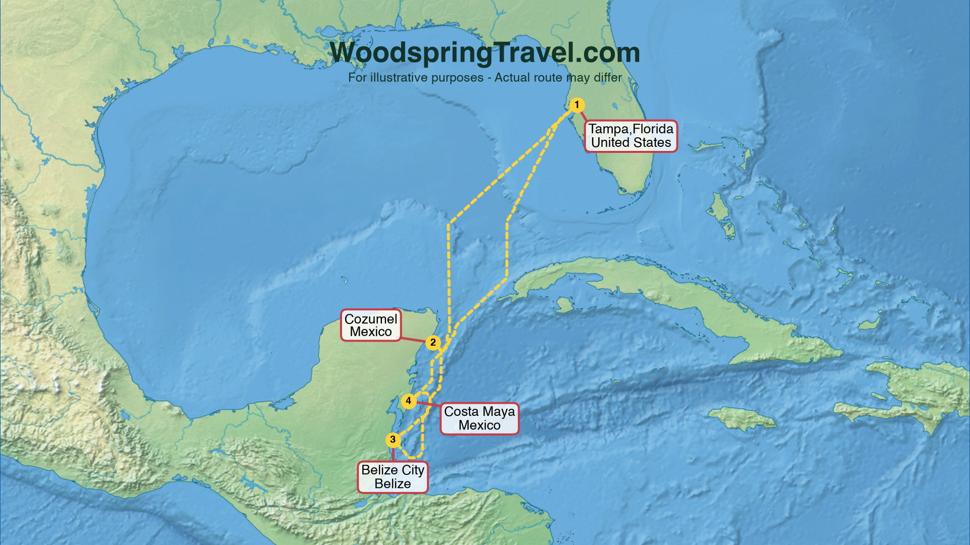 Route Illustration - Actual route may differ