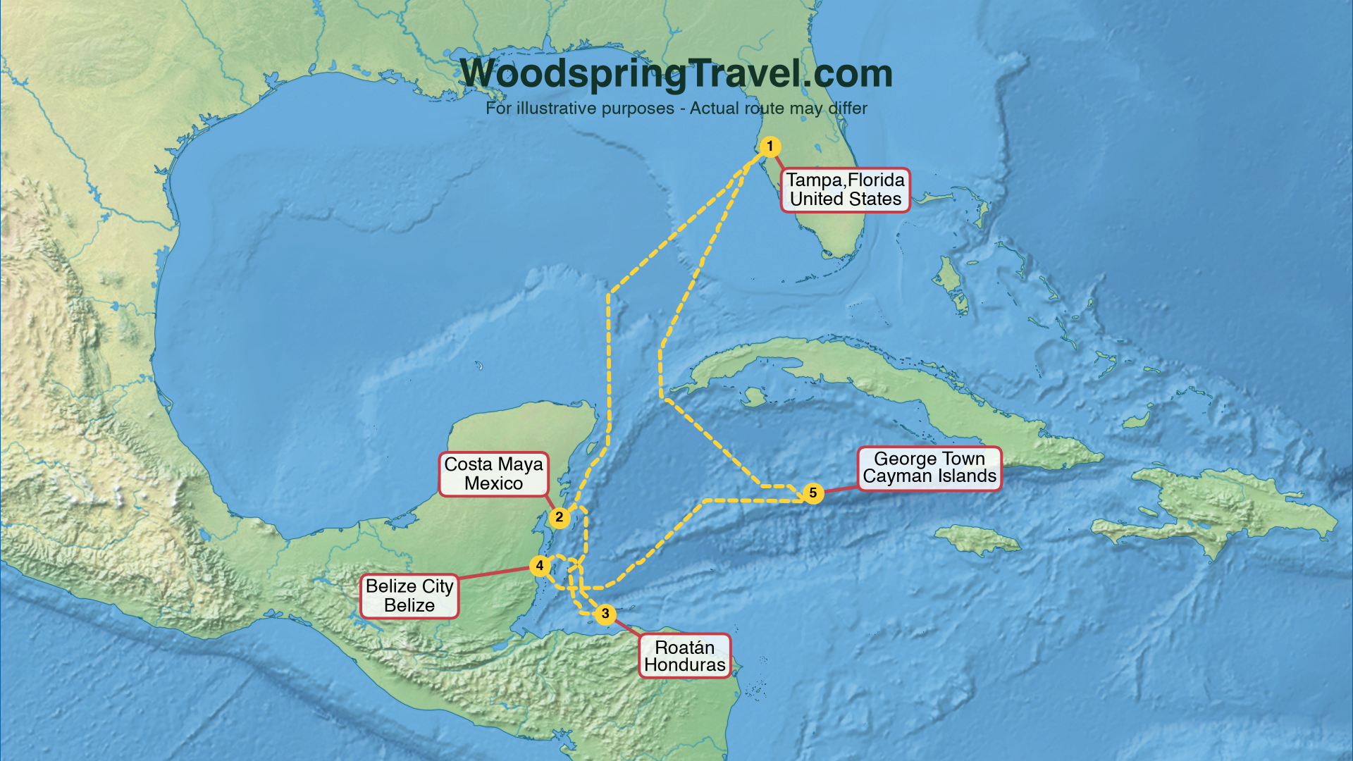 Route Illustration - Actual route may differ