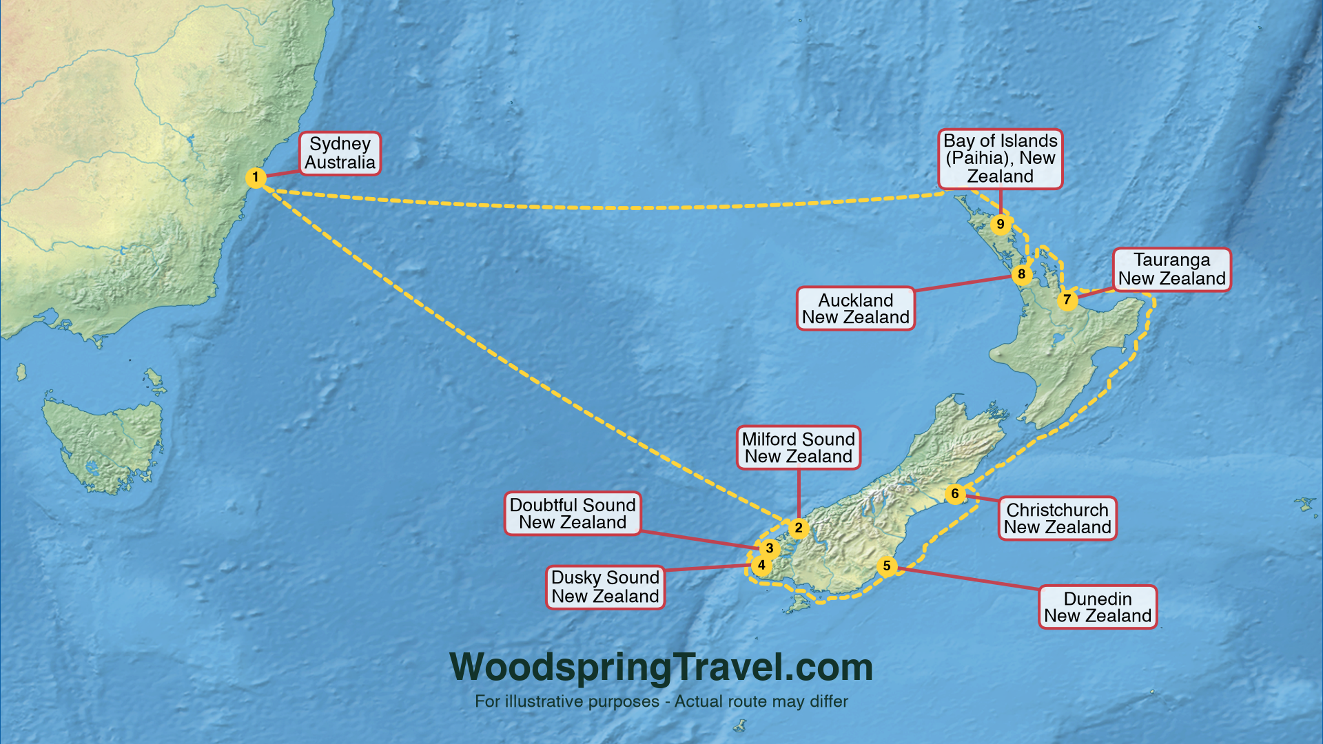 Route Illustration - Actual route may differ