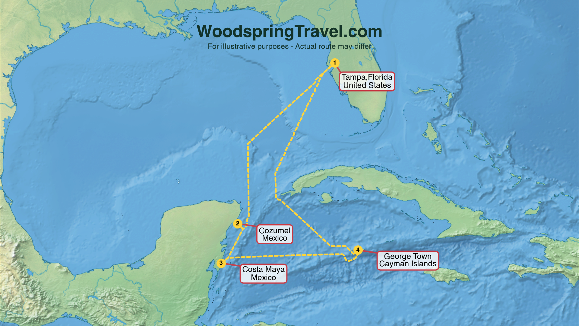 Route Illustration - Actual route may differ