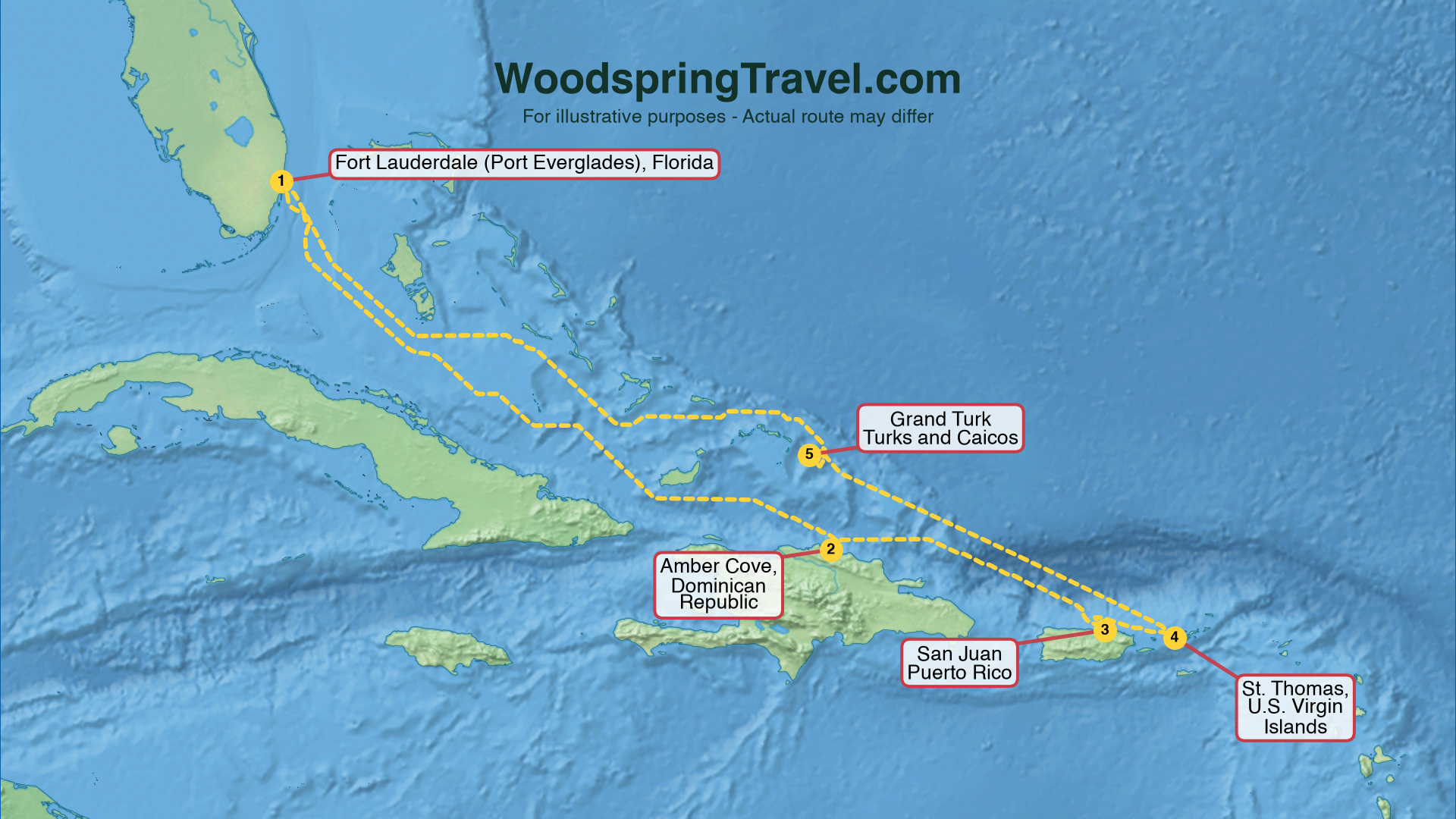 Route Illustration - Actual route may differ