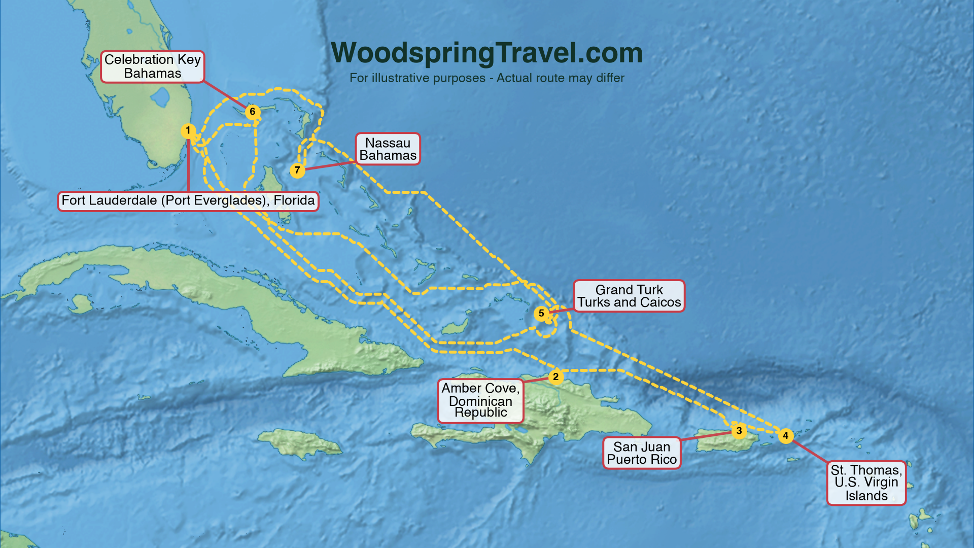 Route Illustration - Actual route may differ
