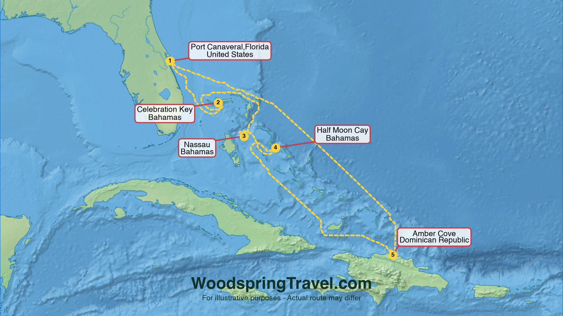 Route Illustration - Actual route may differ