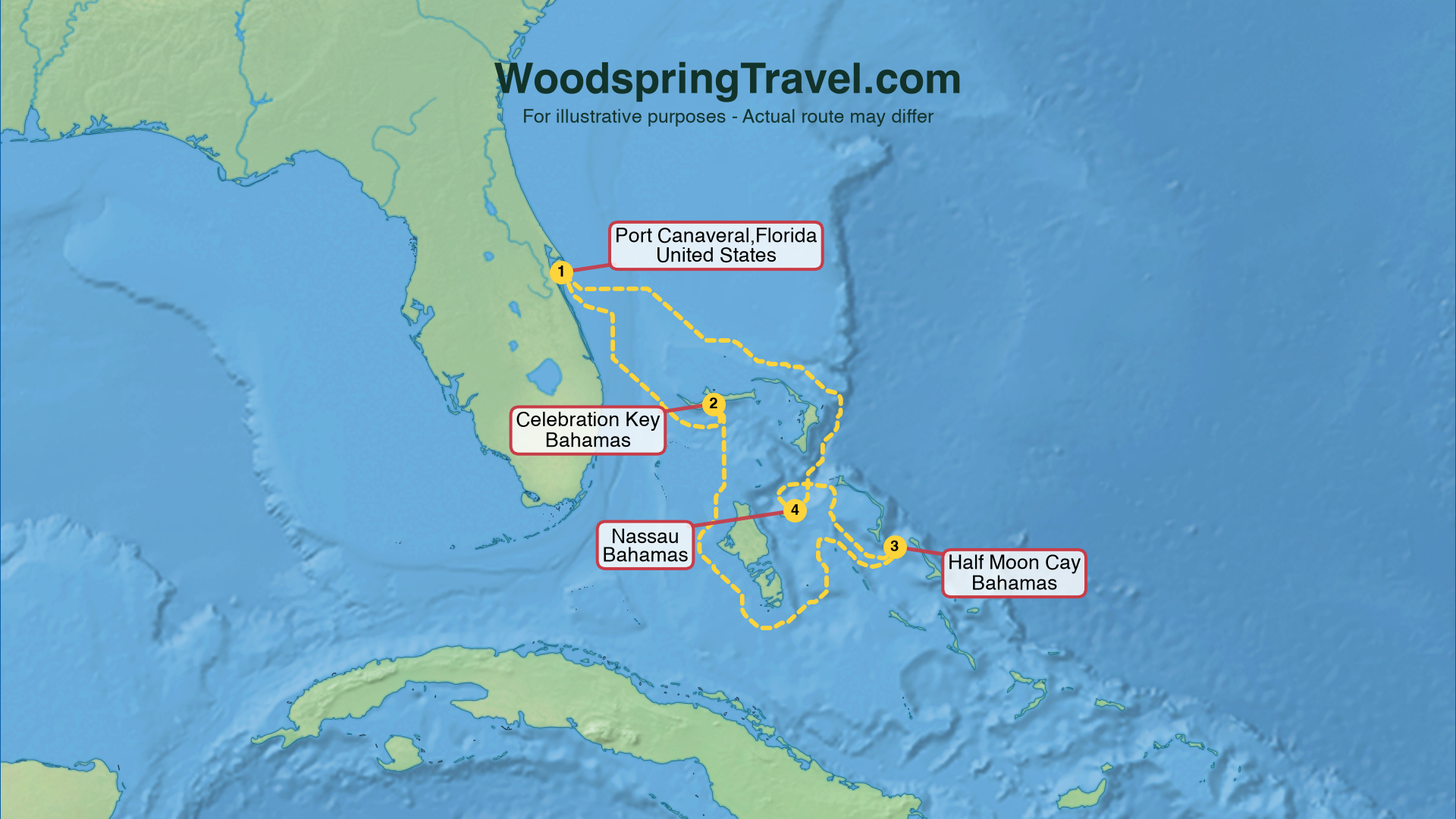 Route Illustration - Actual route may differ