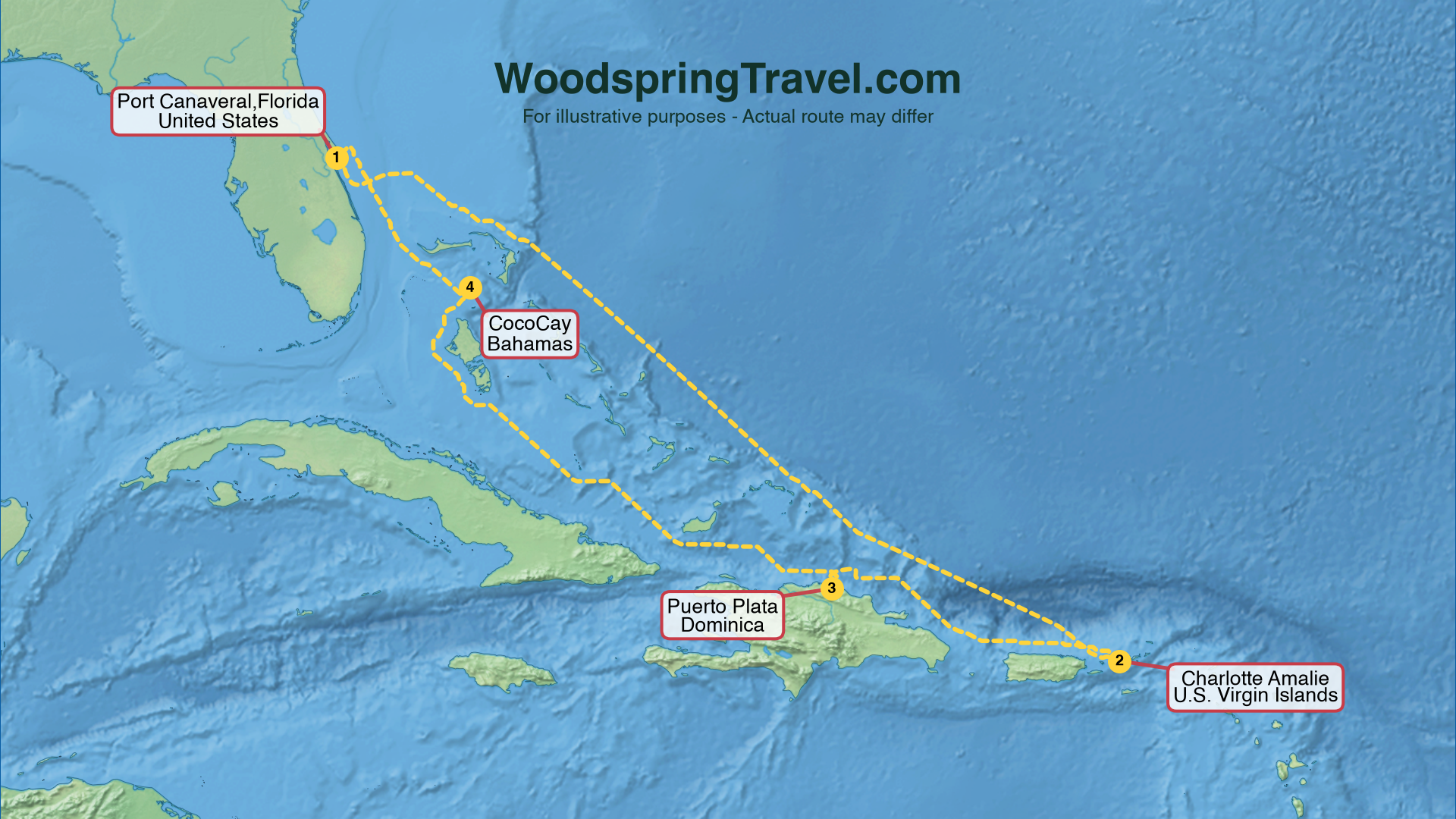 Route Illustration - Actual route may differ