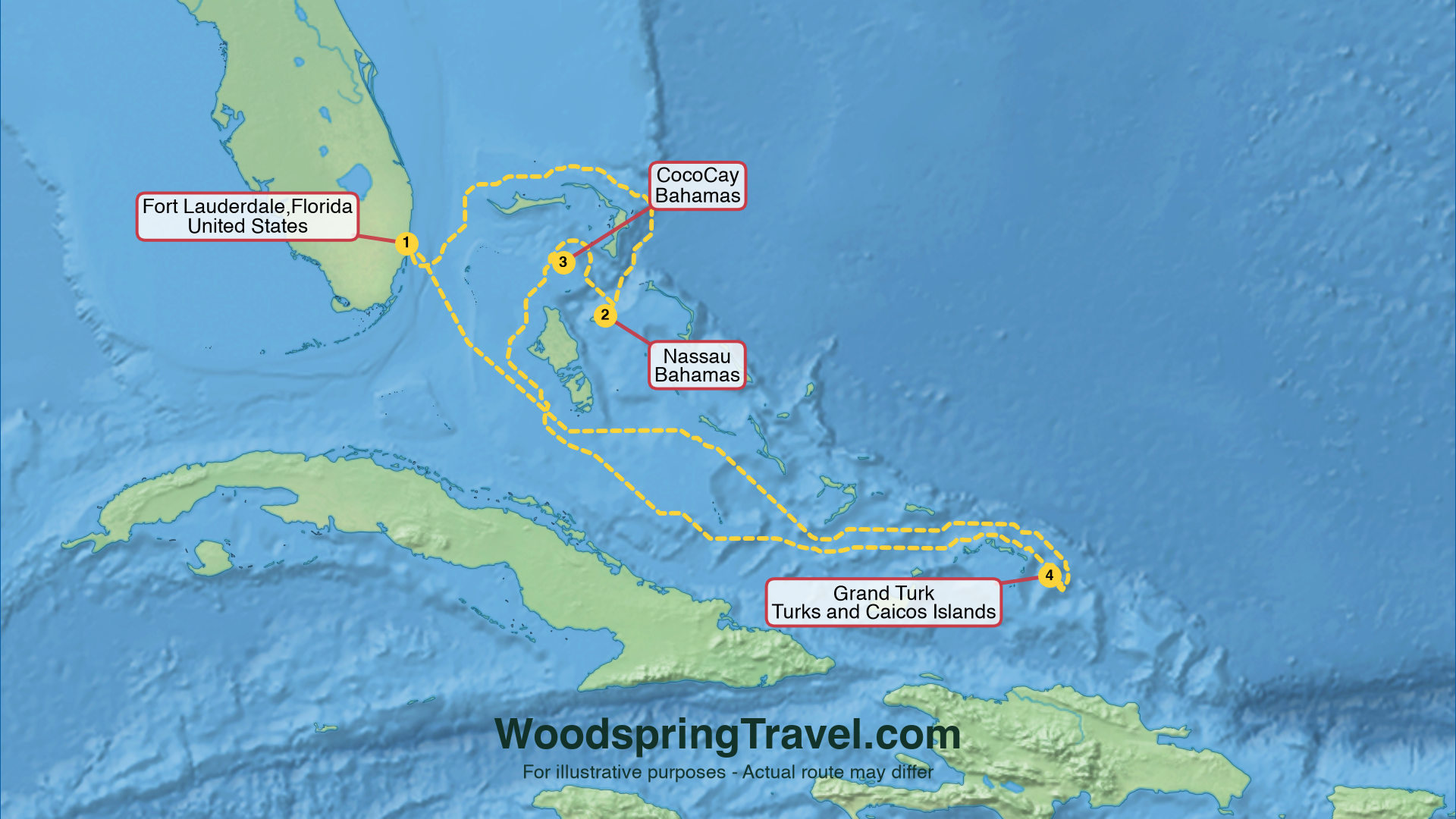 Route Illustration - Actual route may differ