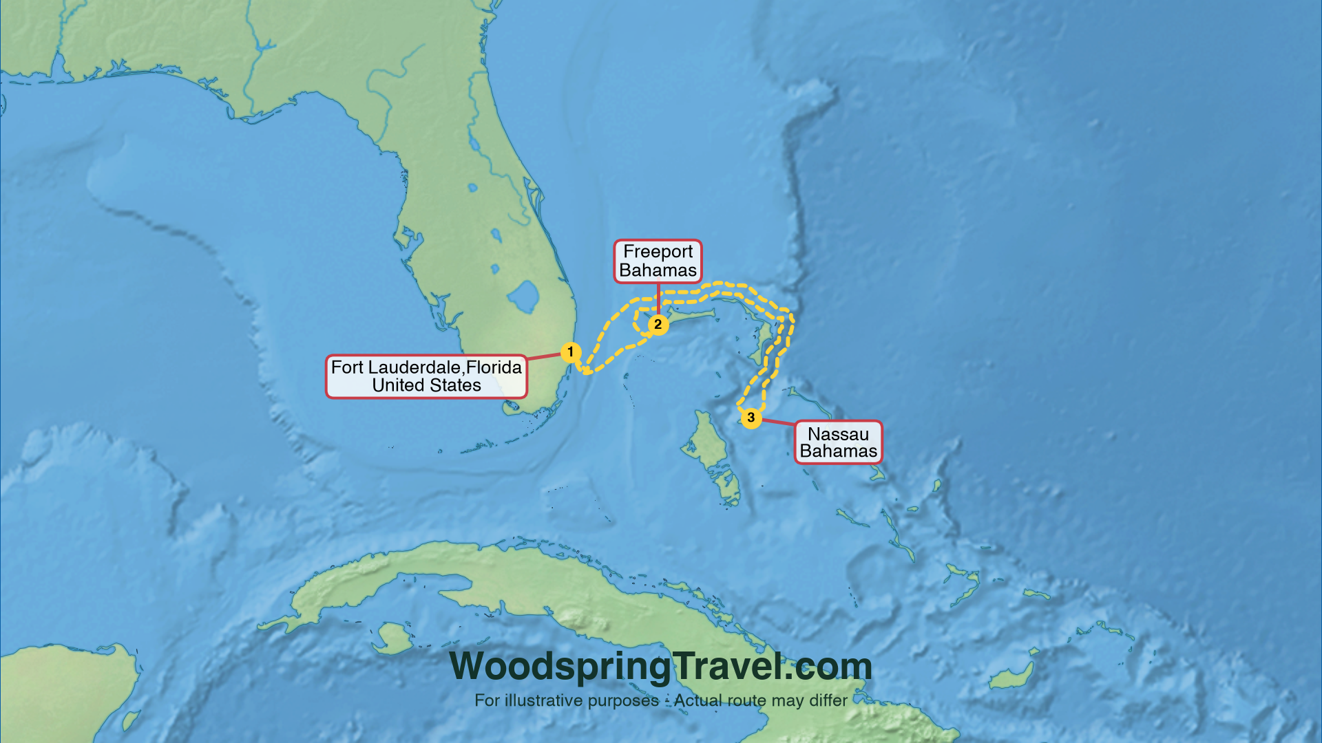 Route Illustration - Actual route may differ