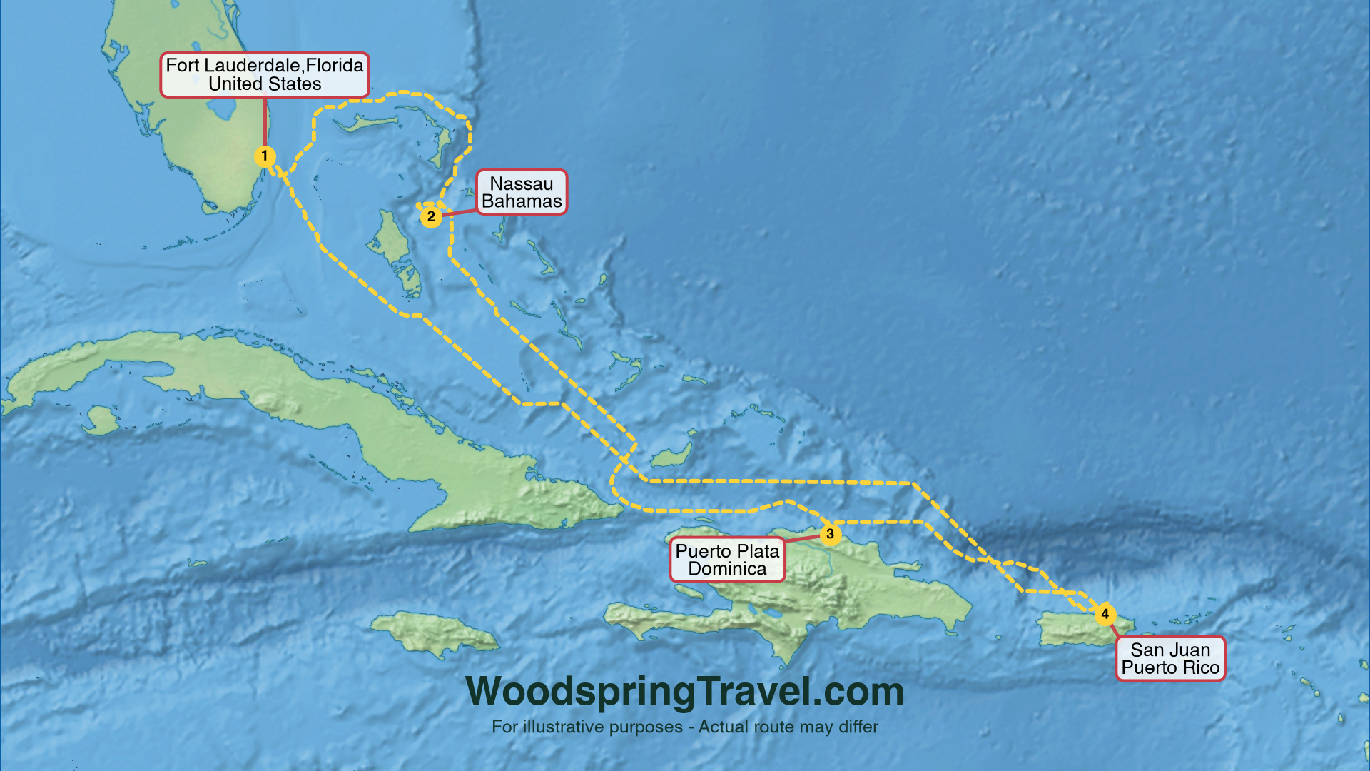 Route Illustration - Actual route may differ
