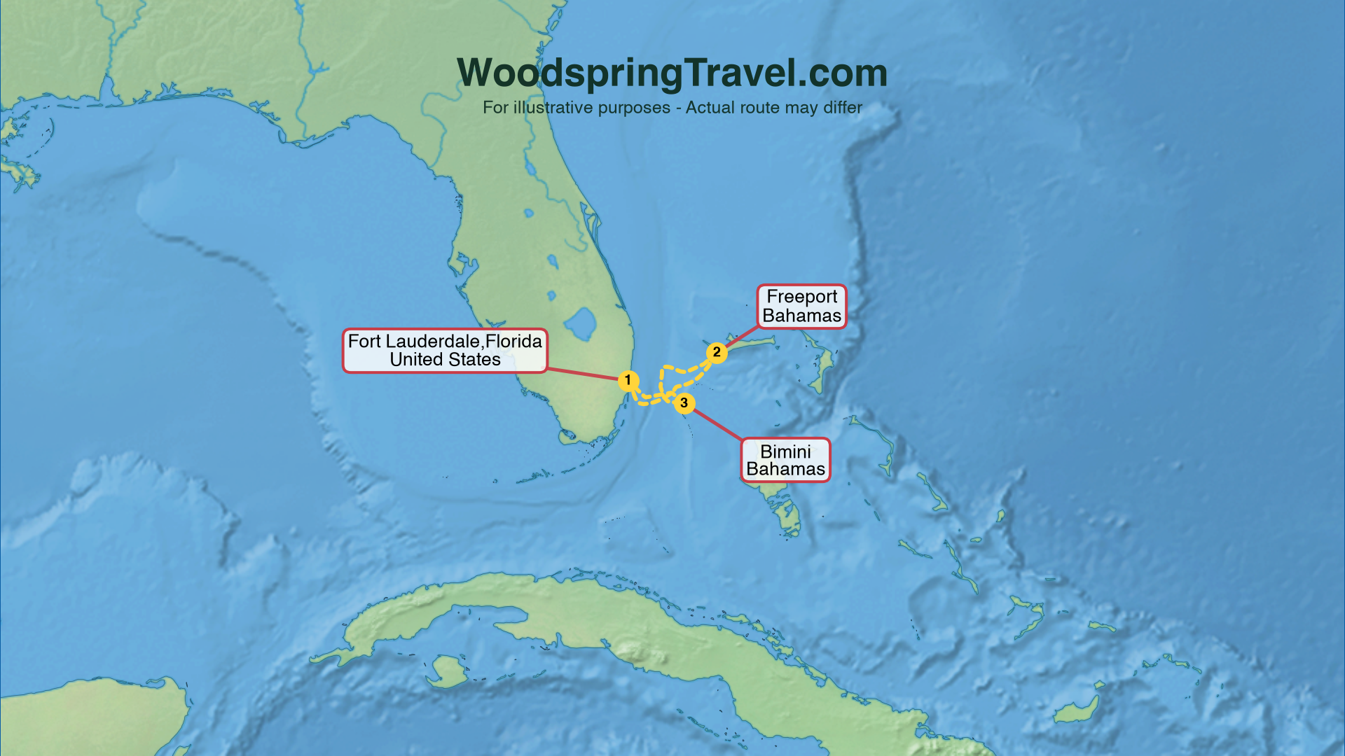 Route Illustration - Actual route may differ
