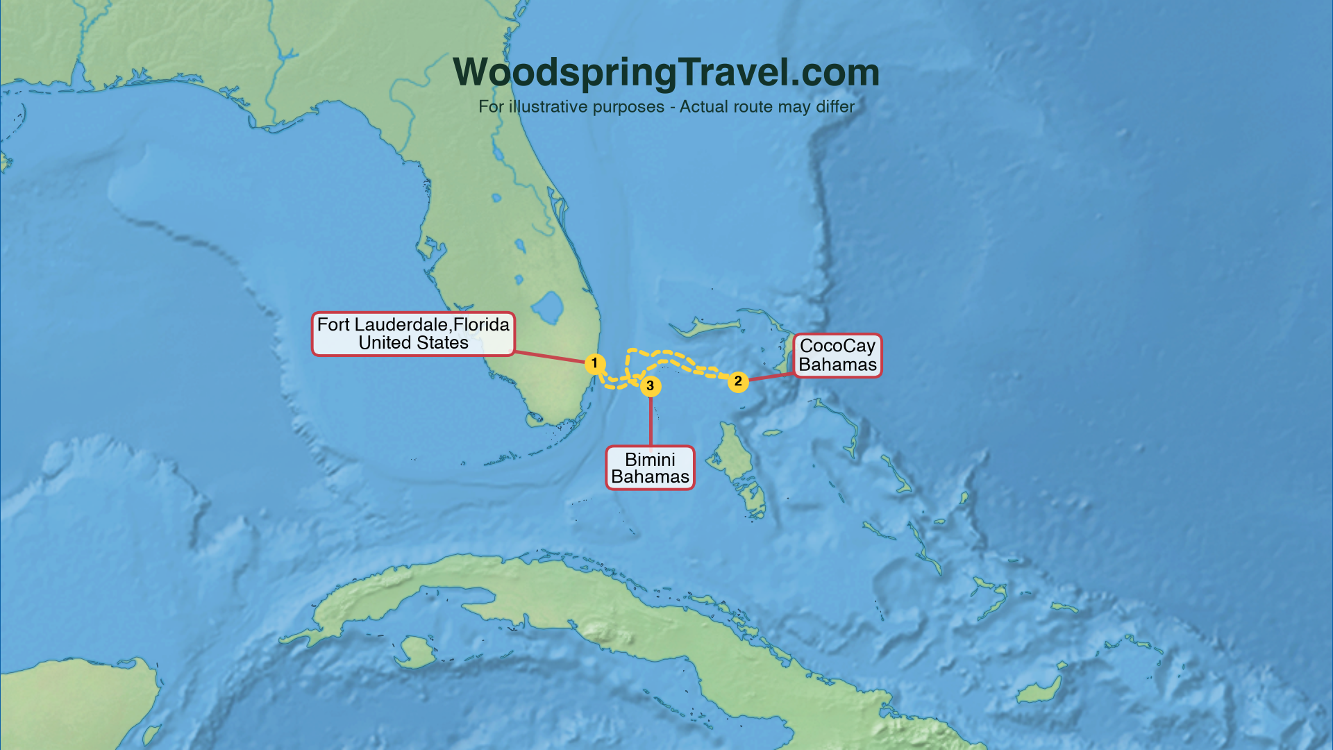 Route Illustration - Actual route may differ