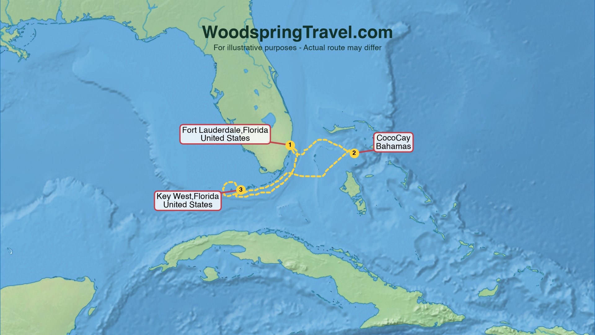 Route Illustration - Actual route may differ