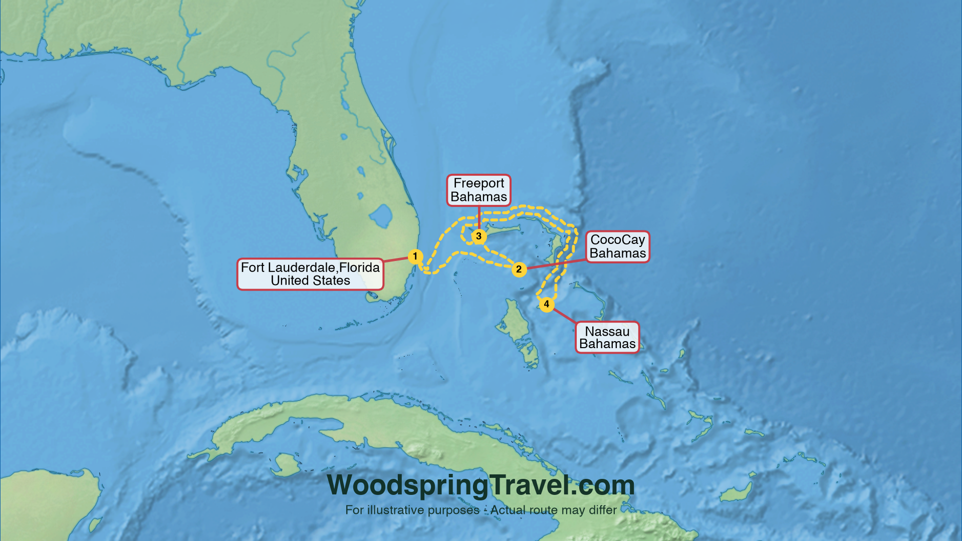 Route Illustration - Actual route may differ