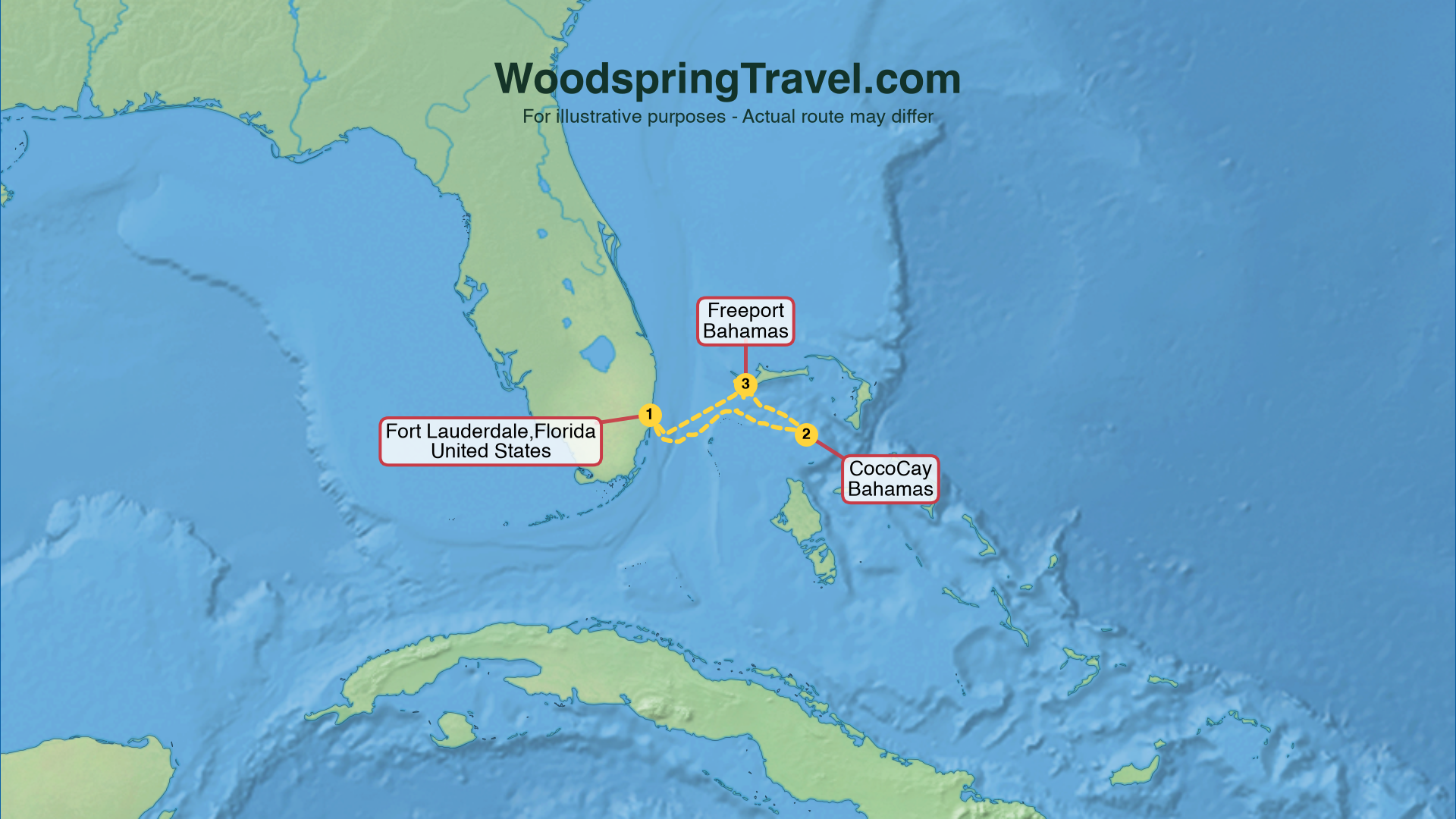Route Illustration - Actual route may differ