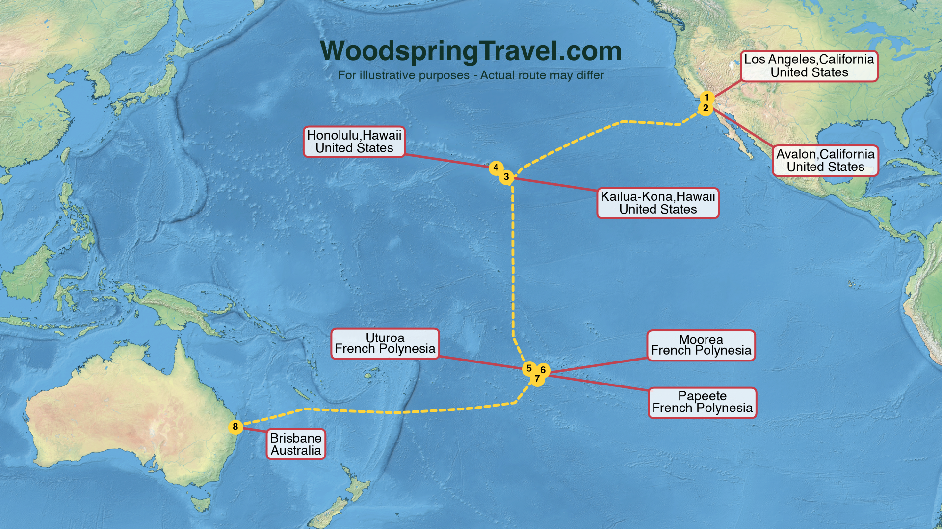Route Illustration - Actual route may differ