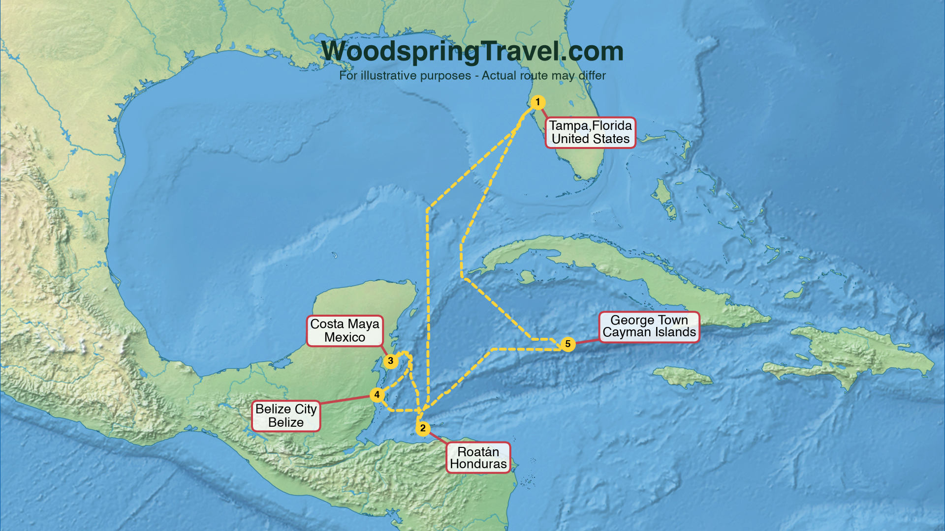 Route Illustration - Actual route may differ