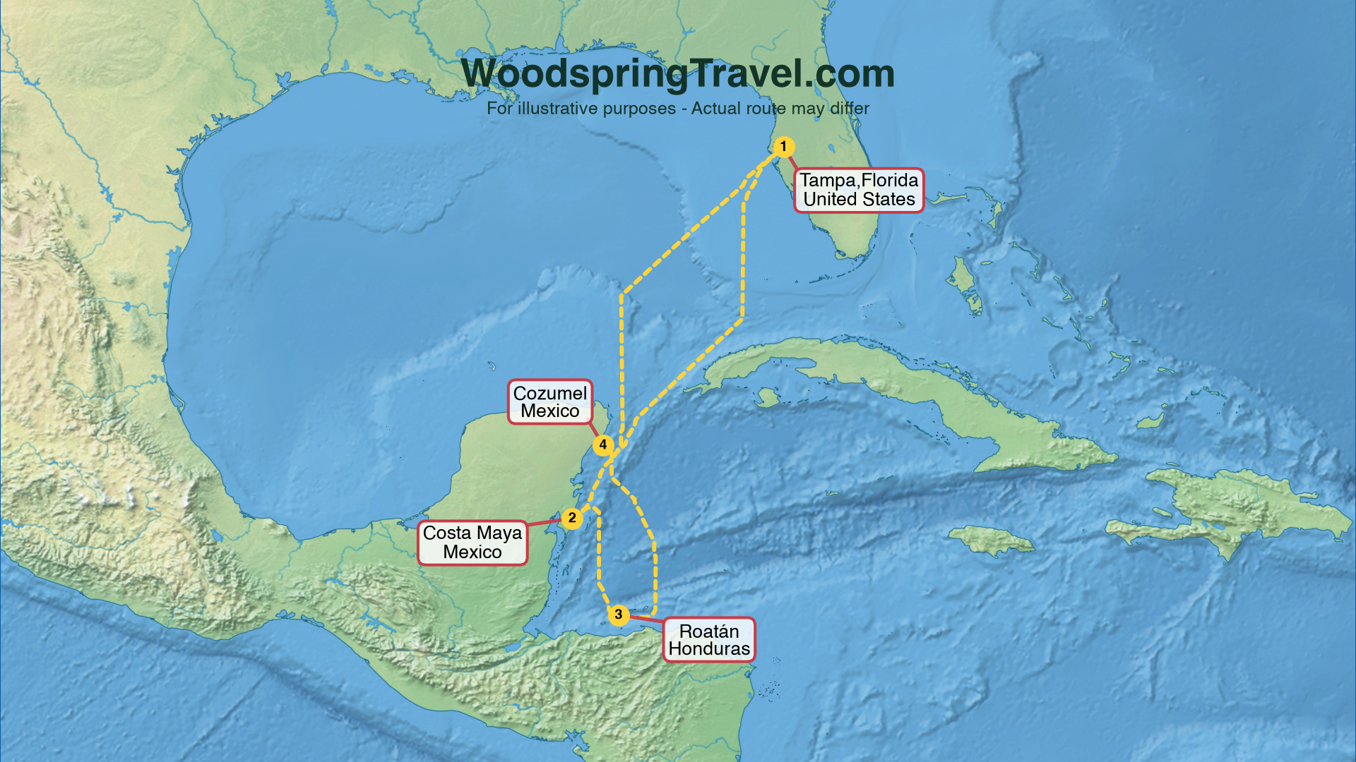 Route Illustration - Actual route may differ