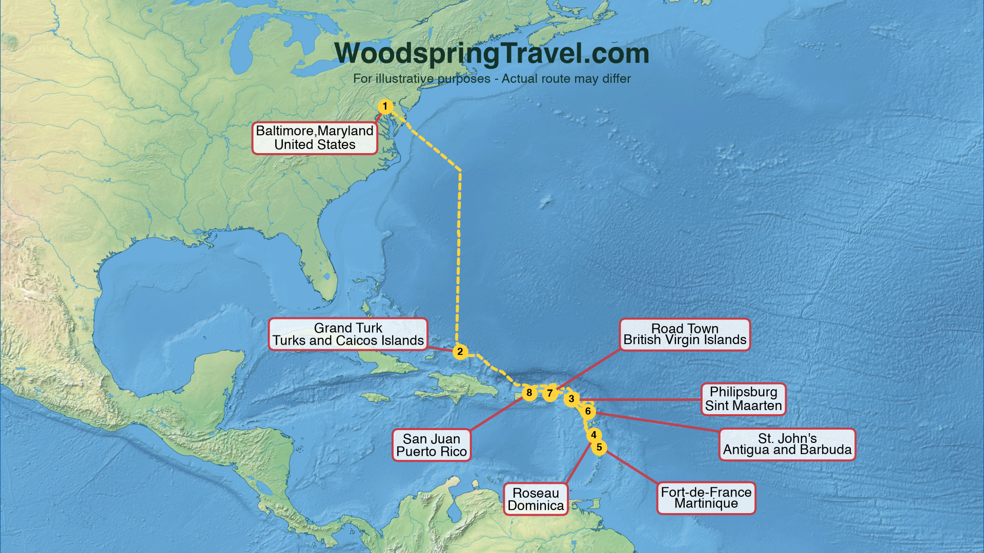 Route Illustration - Actual route may differ