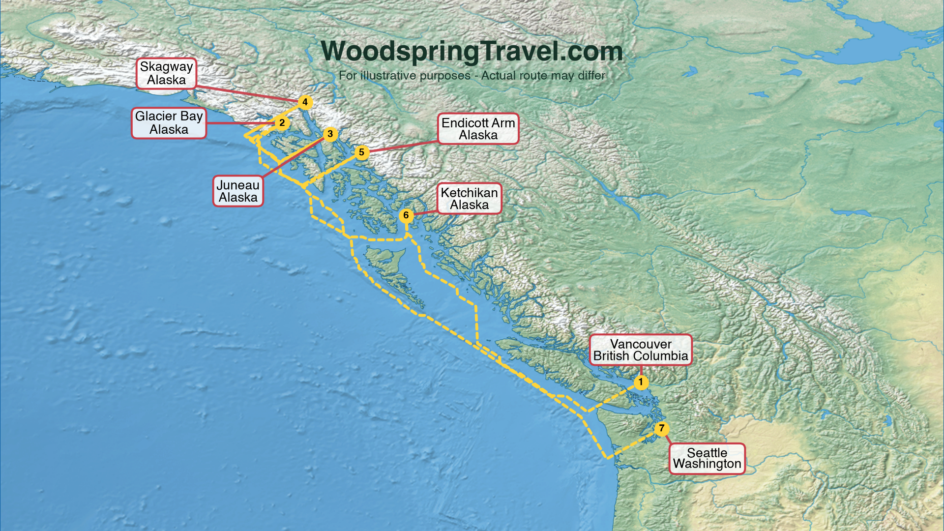 Route Illustration - Actual route may differ