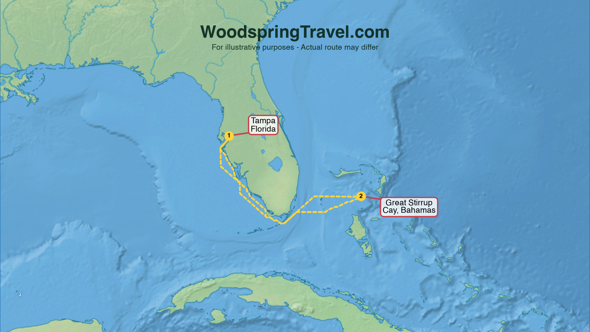 Route Illustration - Actual route may differ