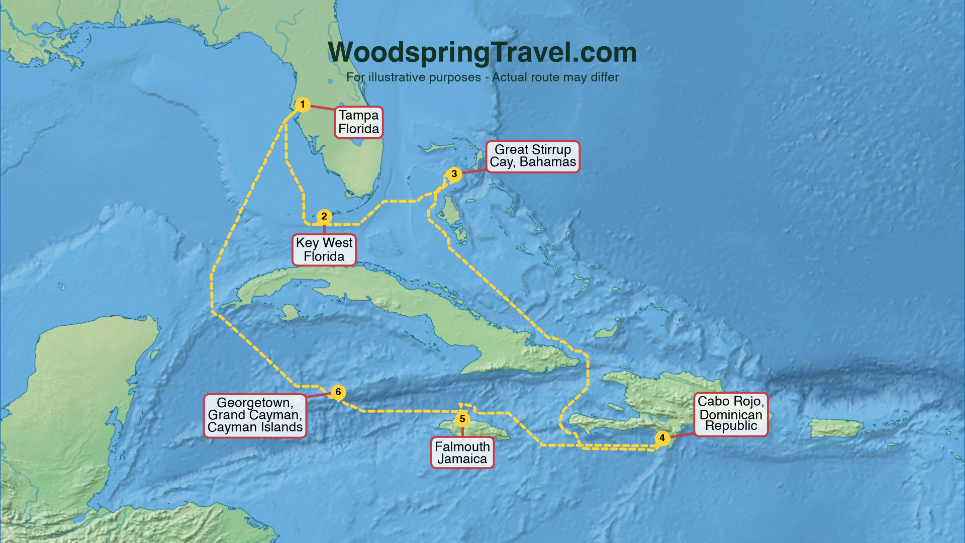 Route Illustration - Actual route may differ