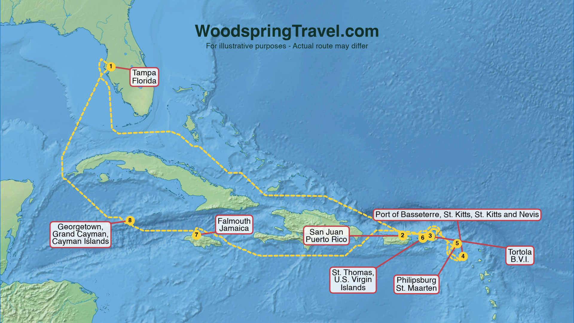 Route Illustration - Actual route may differ