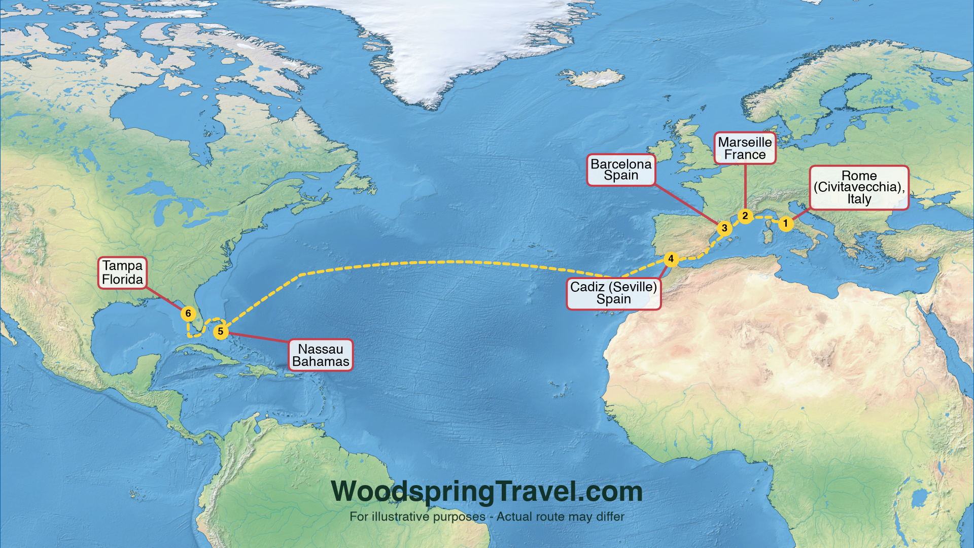 Route Illustration - Actual route may differ