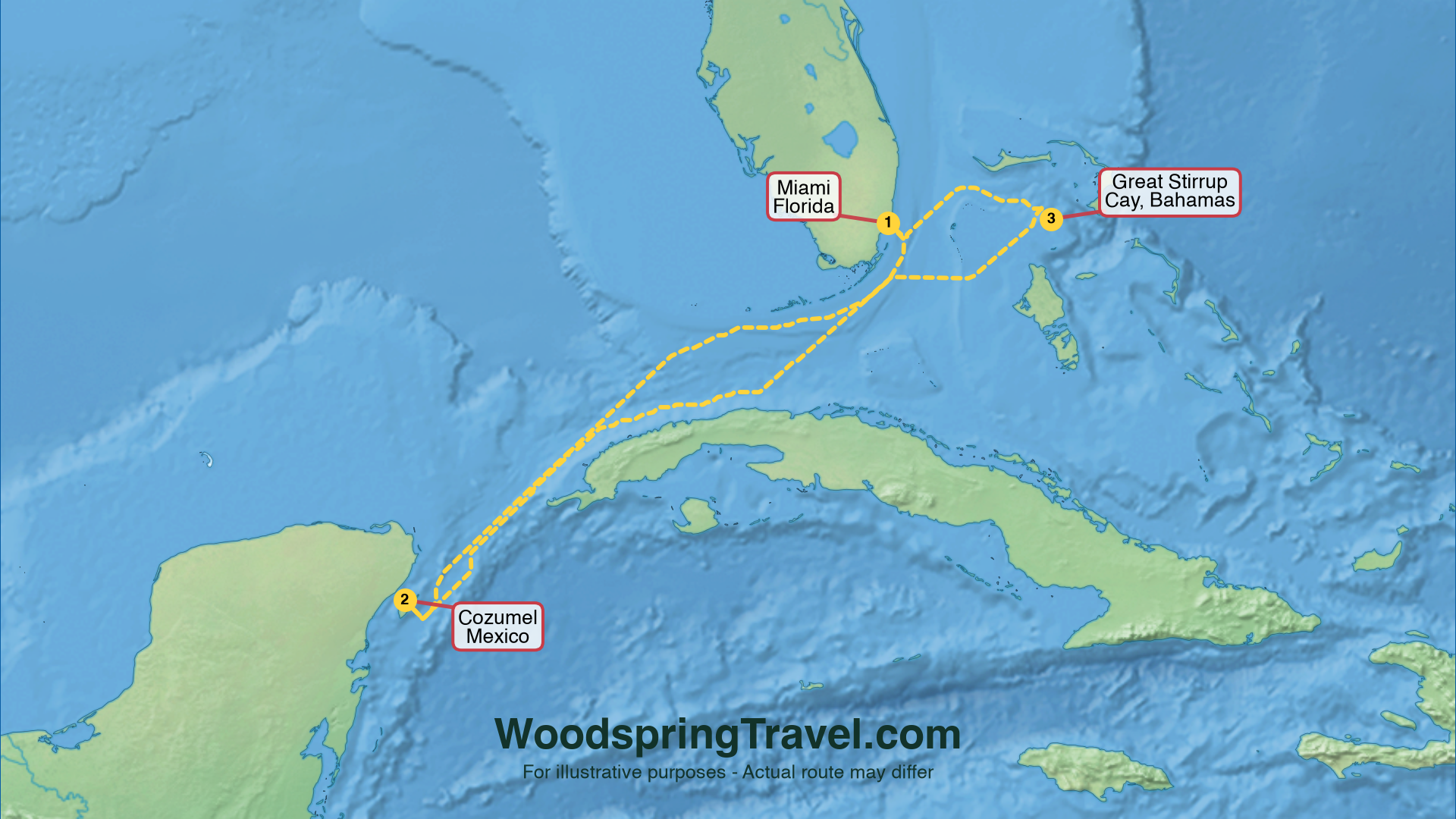 Route Illustration - Actual route may differ