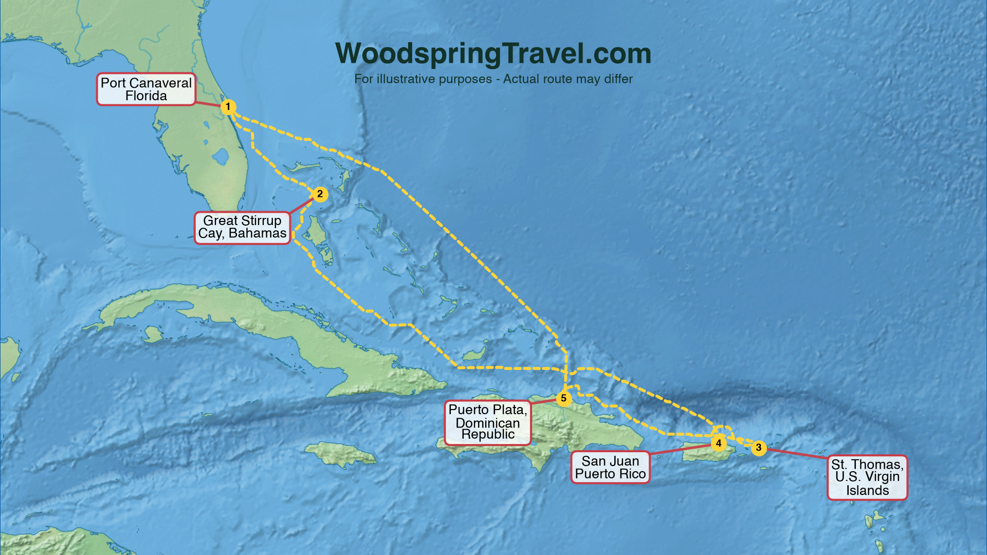 Route Illustration - Actual route may differ
