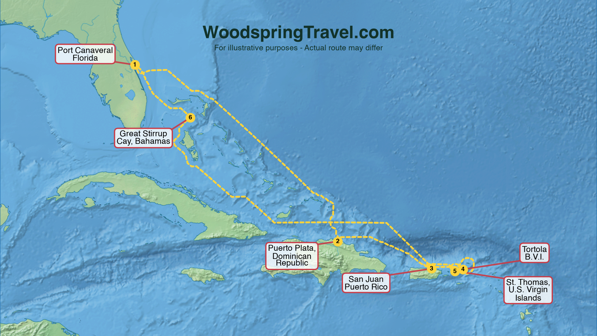 Route Illustration - Actual route may differ