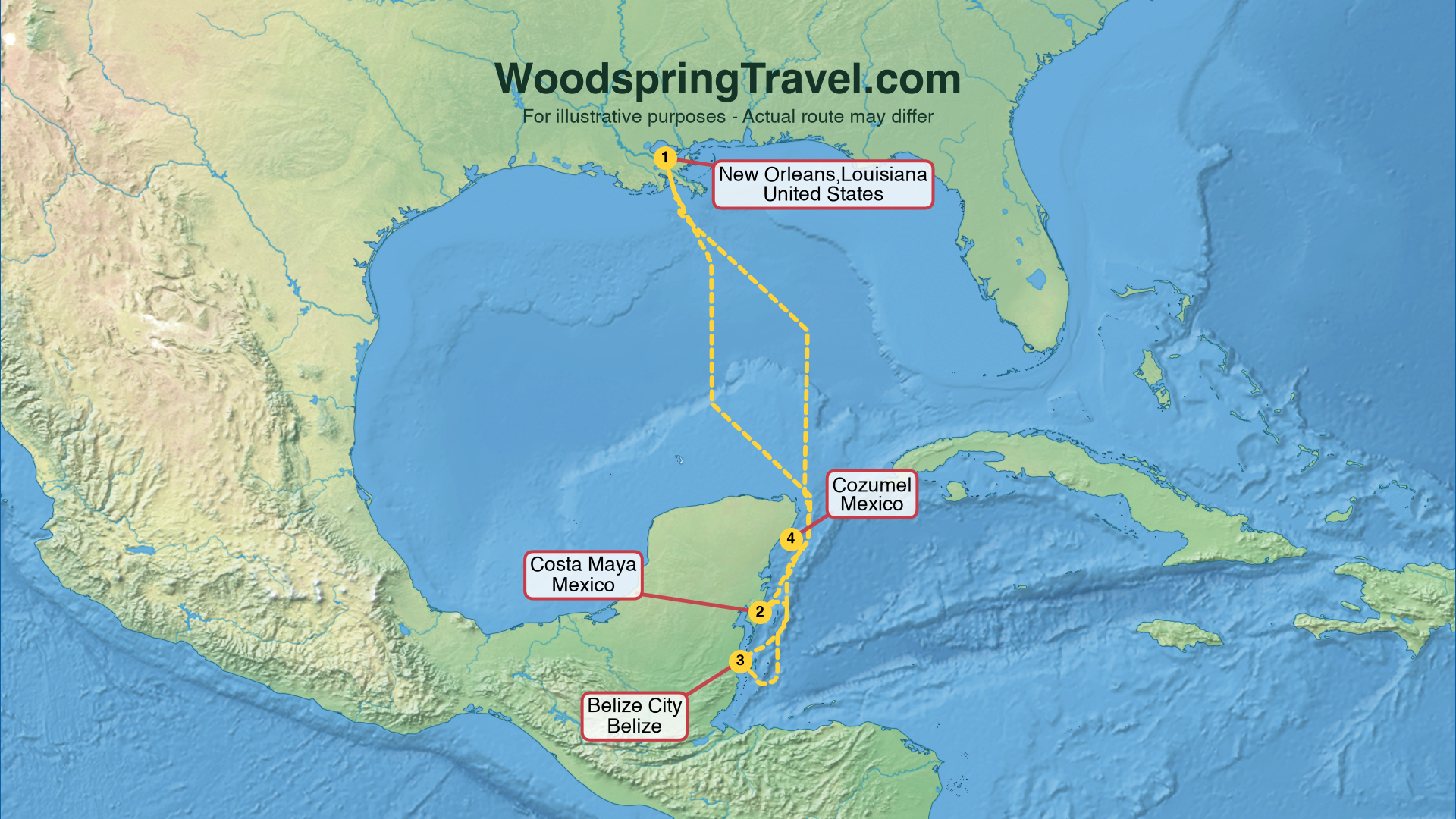 Route Illustration - Actual route may differ