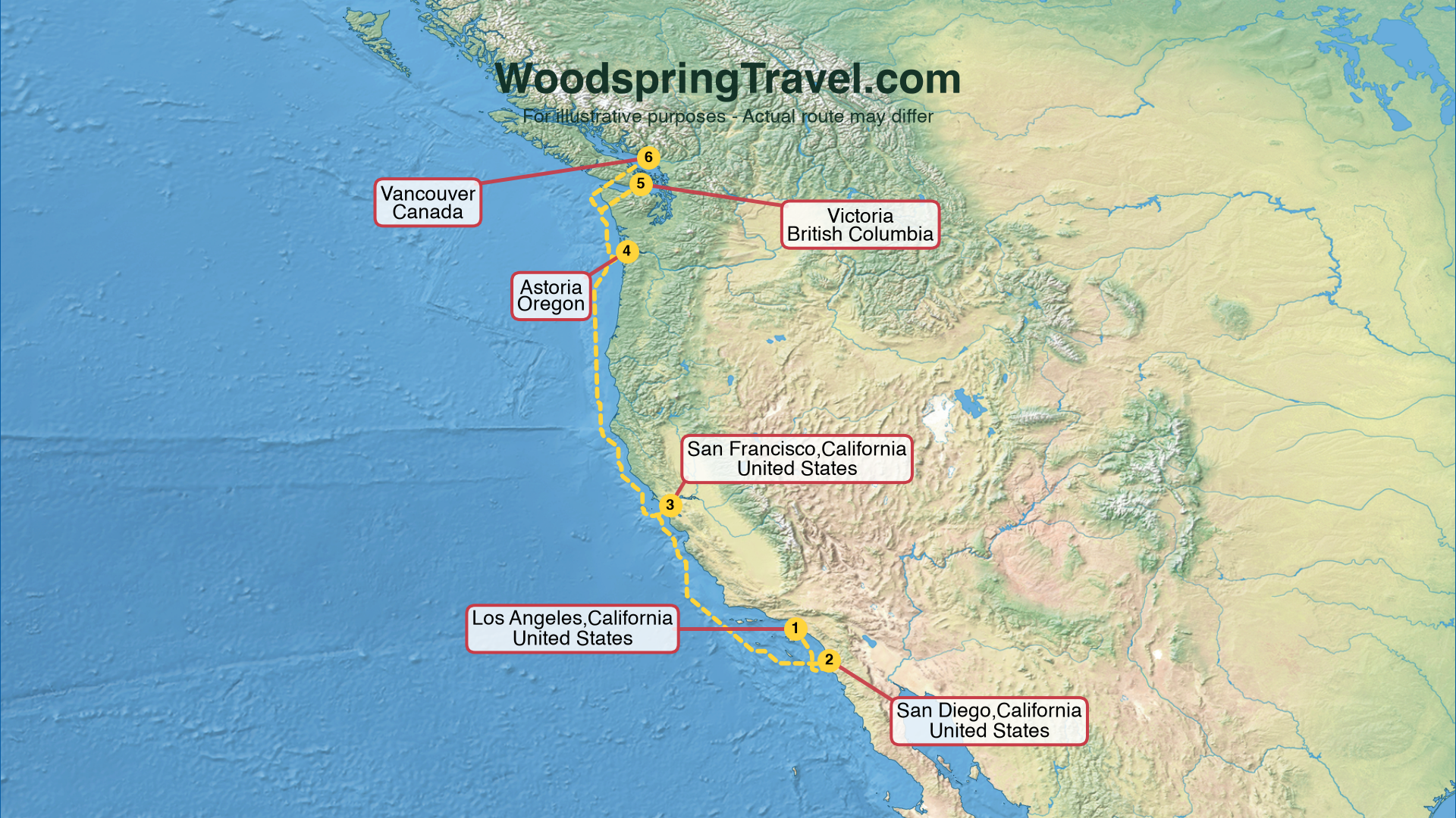 Route Illustration - Actual route may differ