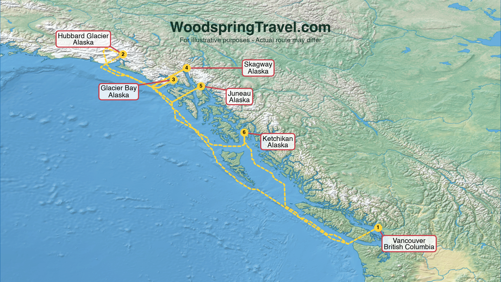 Route Illustration - Actual route may differ