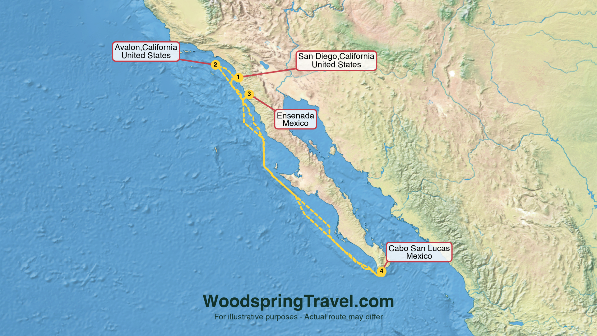 Route Illustration - Actual route may differ