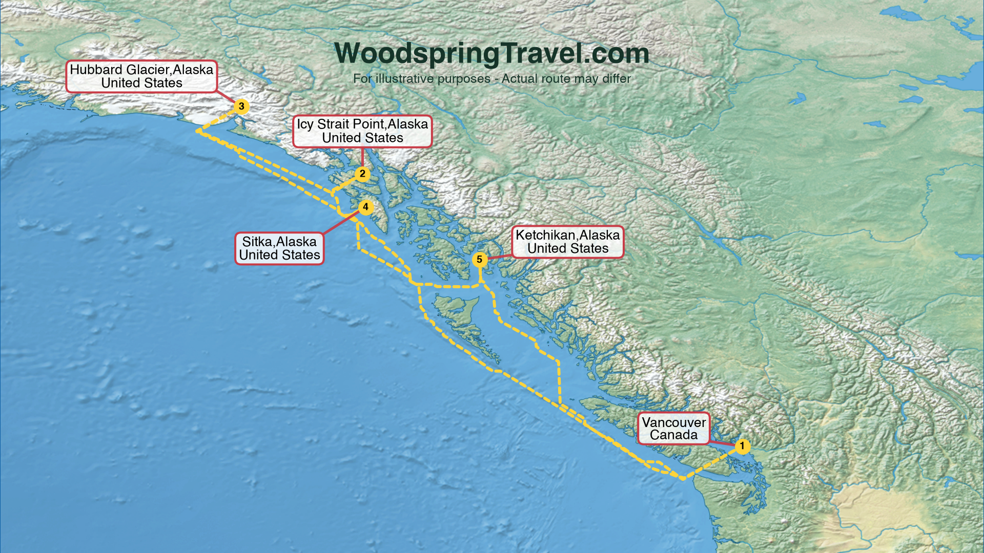 Route Illustration - Actual route may differ