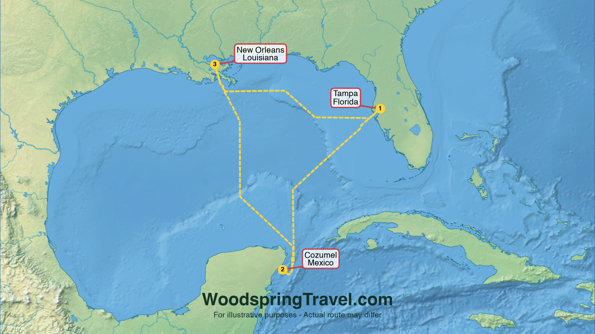 Route Illustration - Actual route may differ