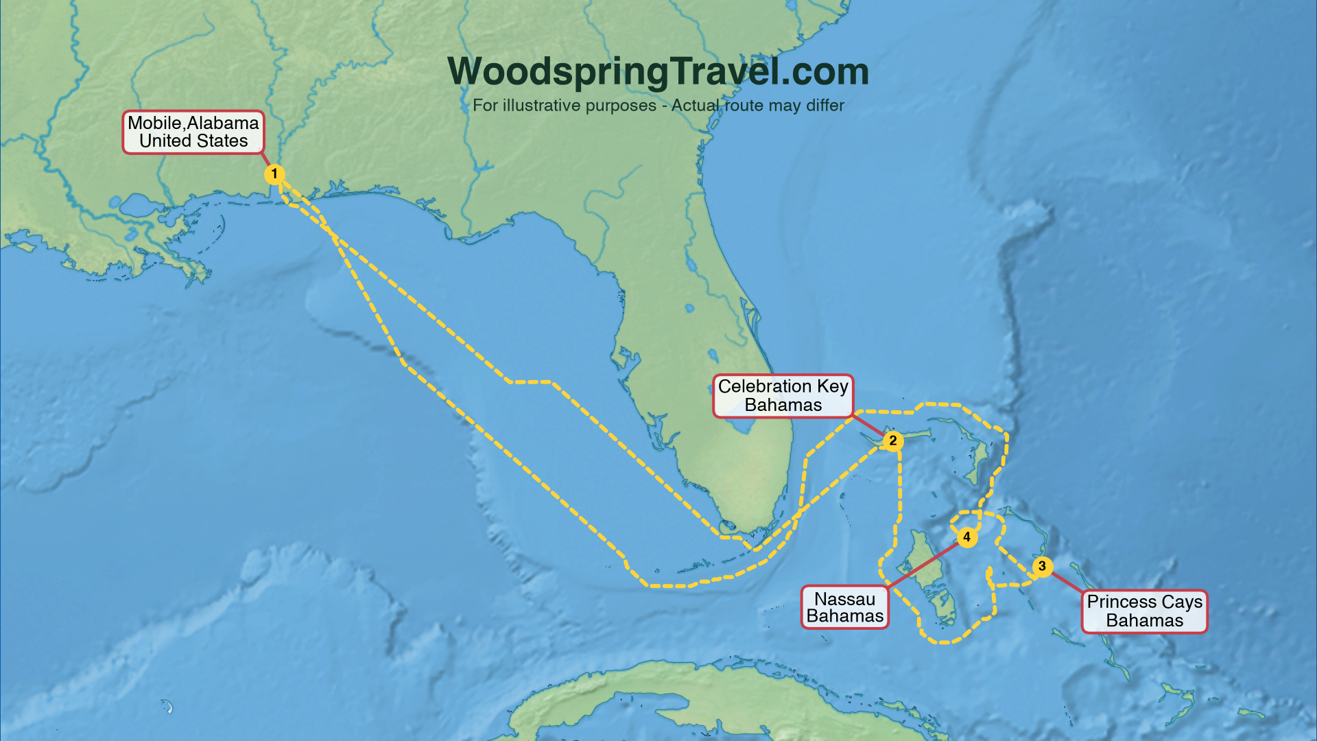 Route Illustration - Actual route may differ