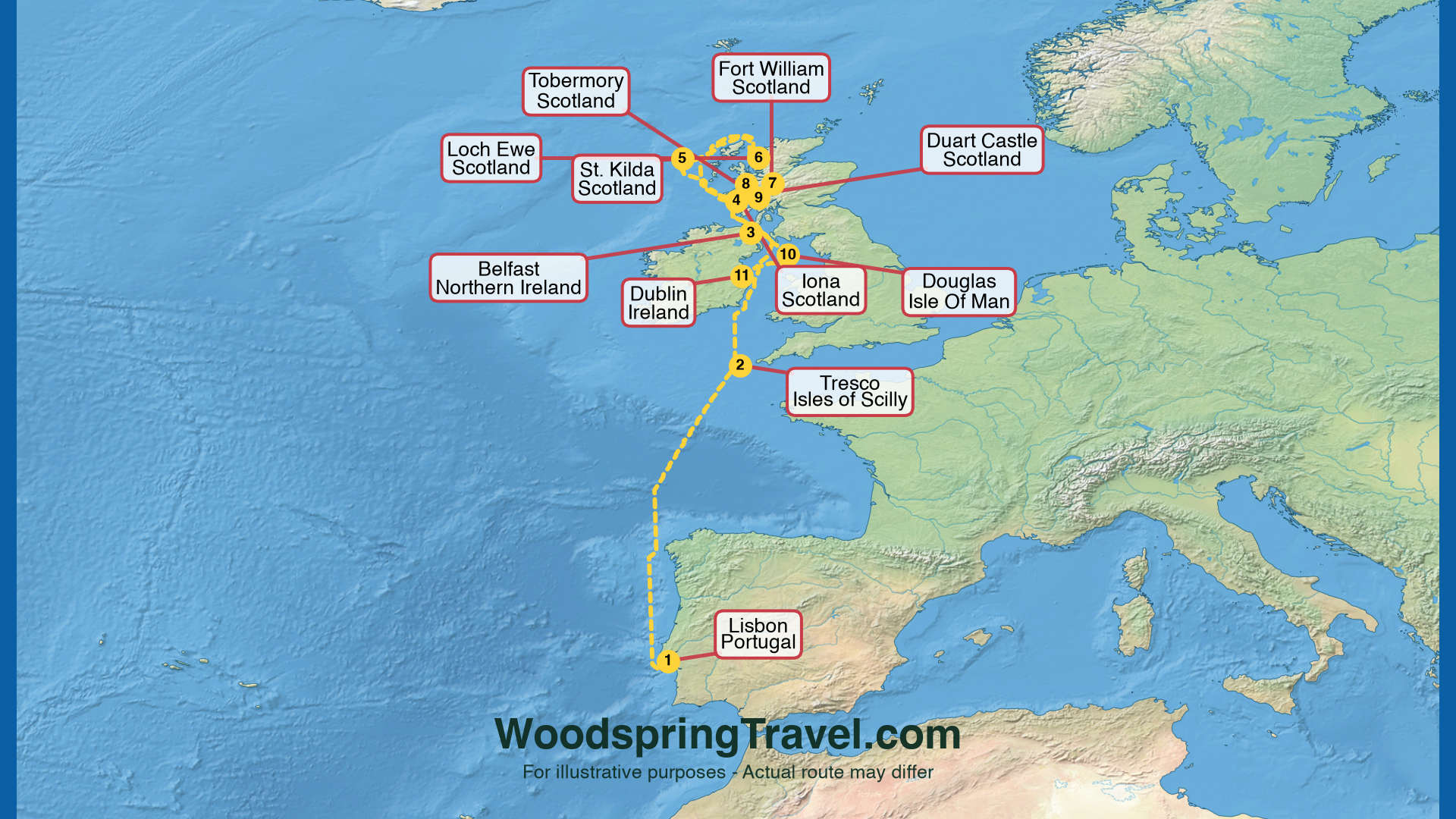 Route Illustration - Actual route may differ