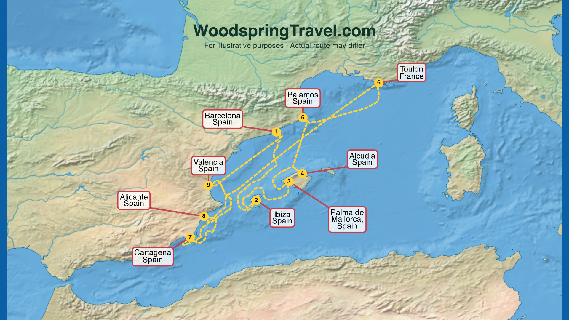 Route Illustration - Actual route may differ