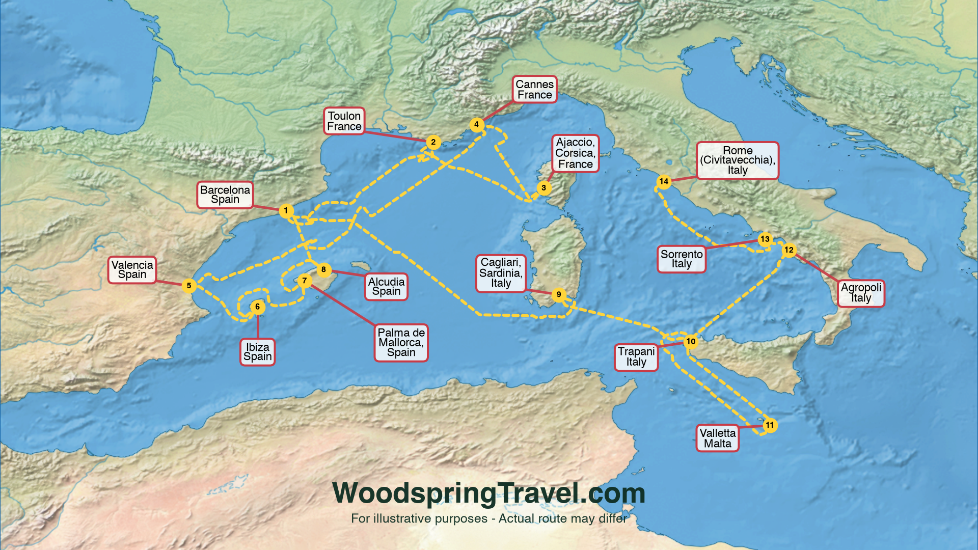 Route Illustration - Actual route may differ