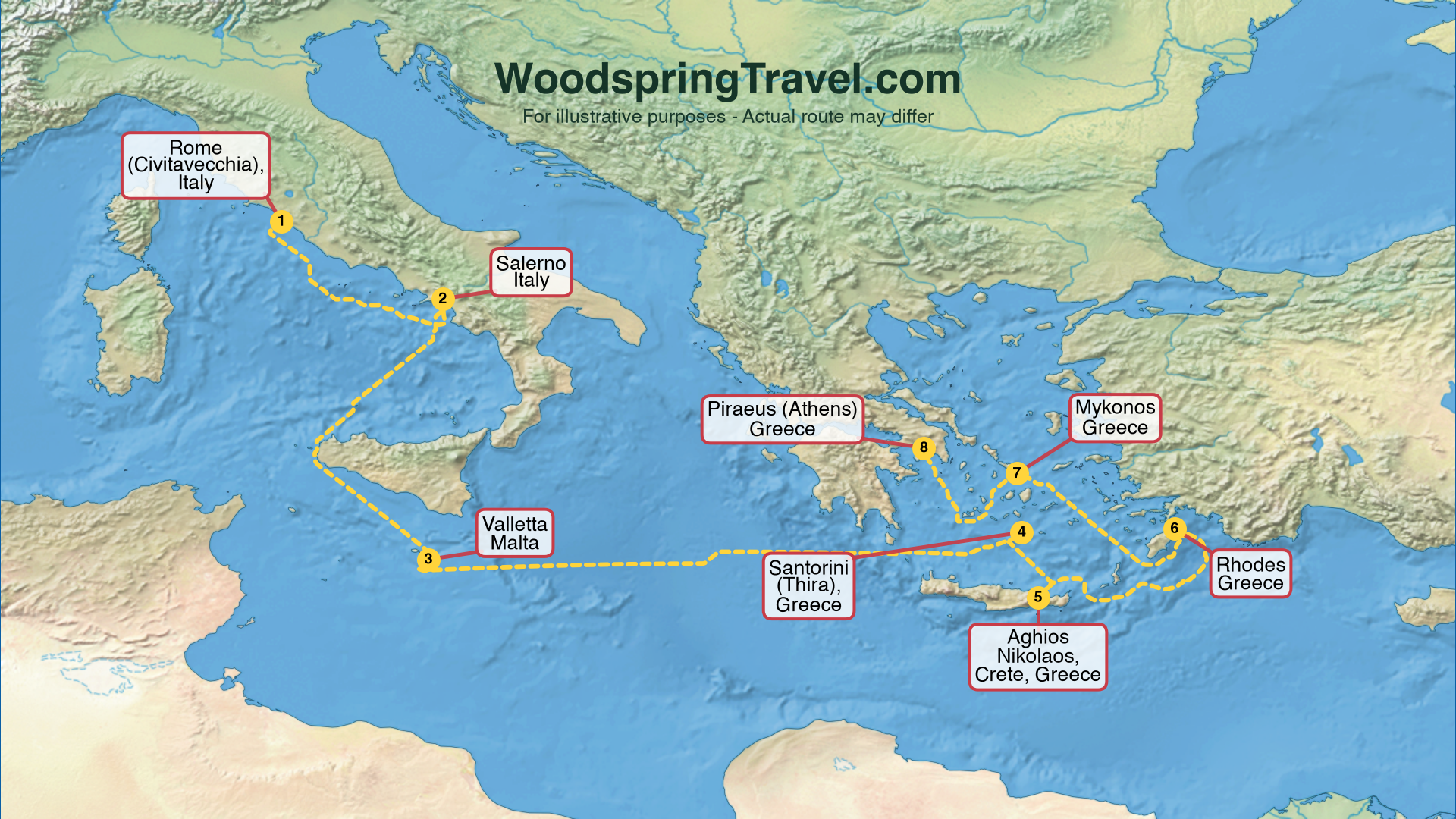 Route Illustration - Actual route may differ