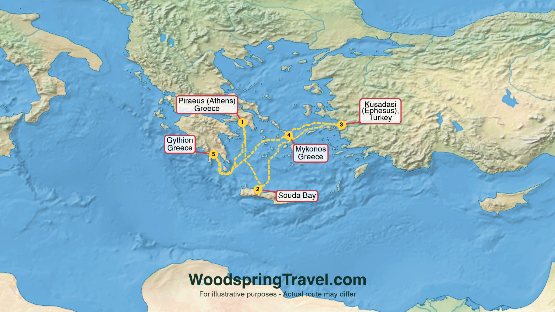 Route Illustration - Actual route may differ