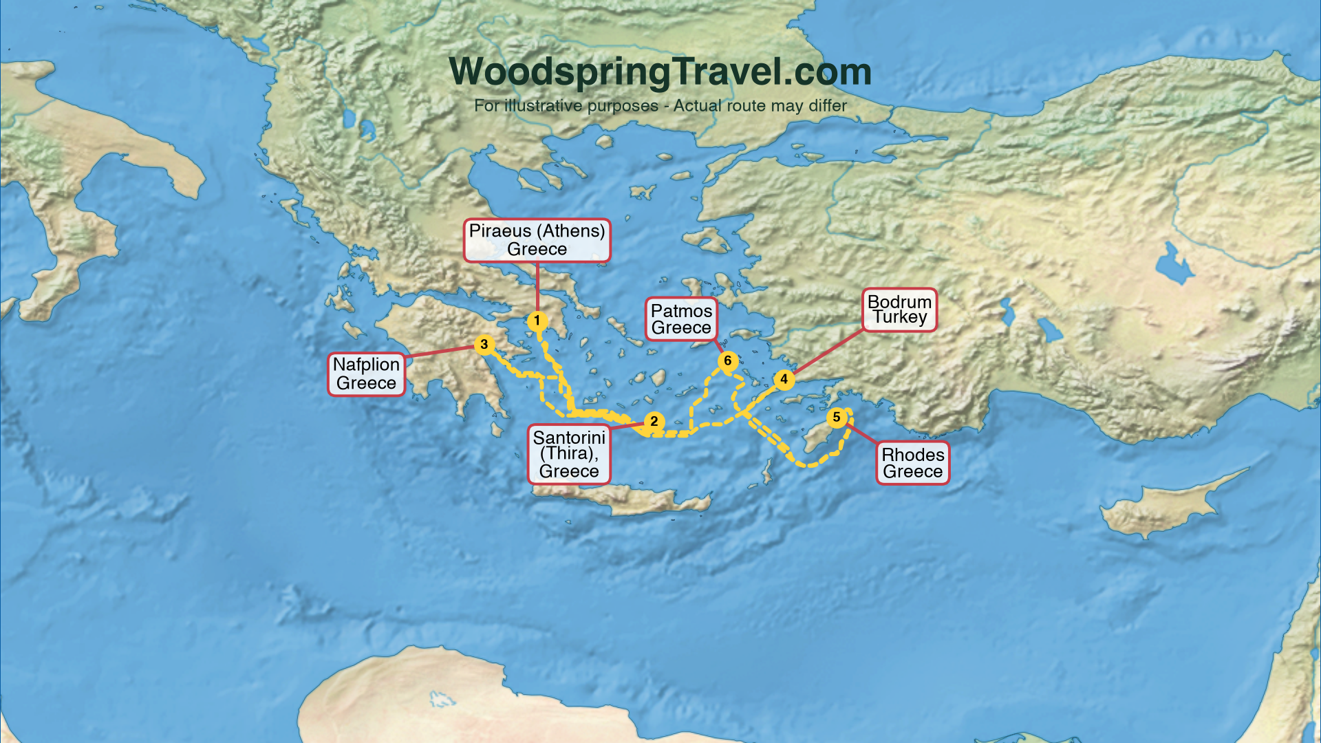 Route Illustration - Actual route may differ