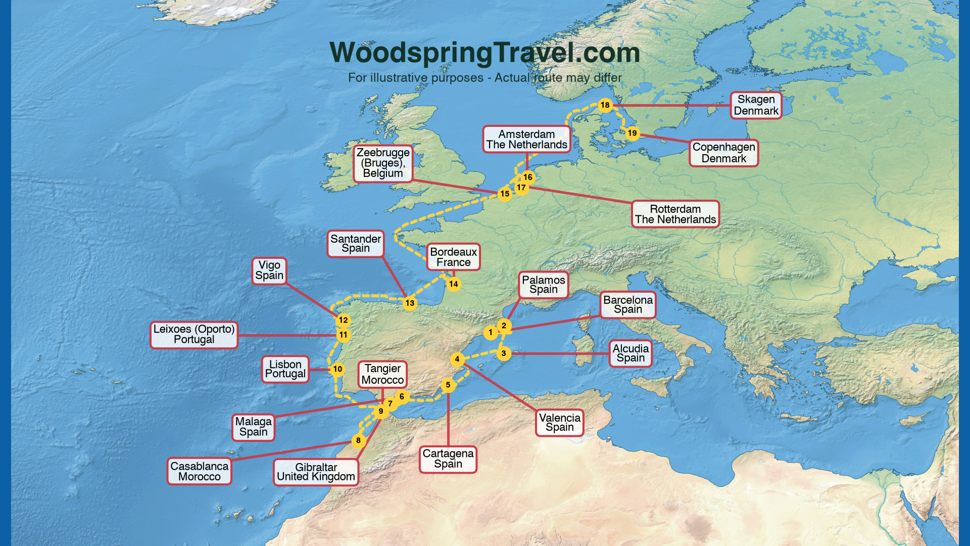 Route Illustration - Actual route may differ