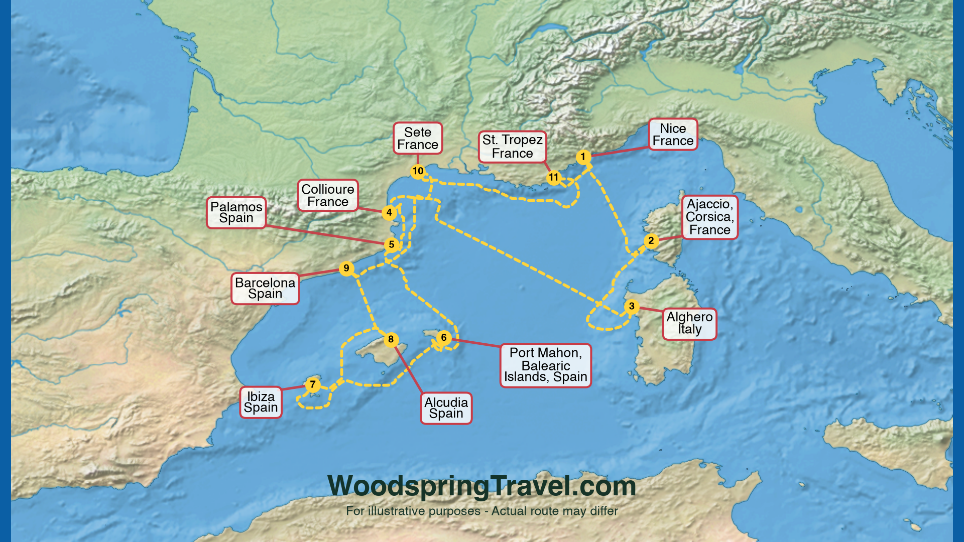 Route Illustration - Actual route may differ