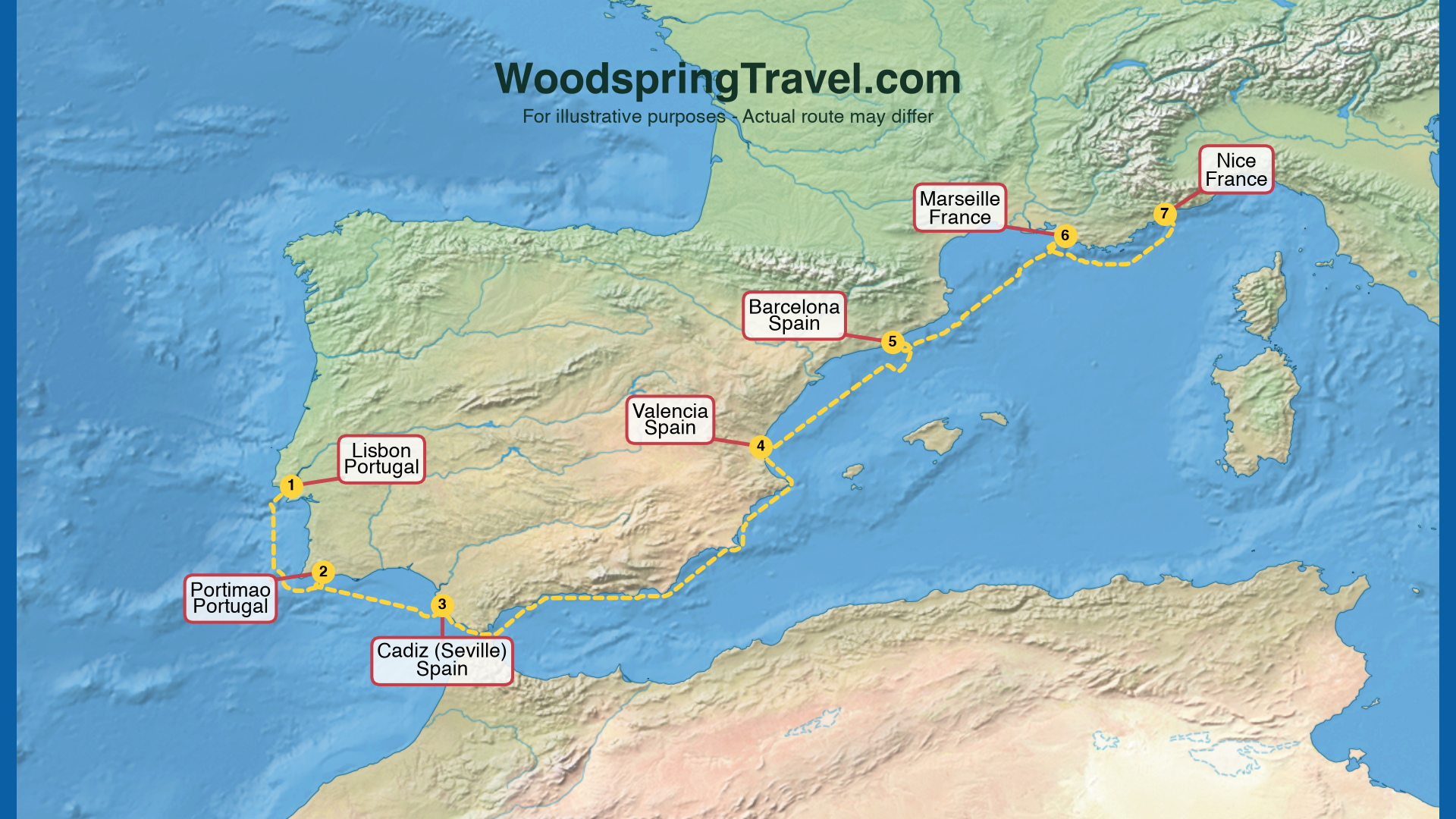 Route Illustration - Actual route may differ